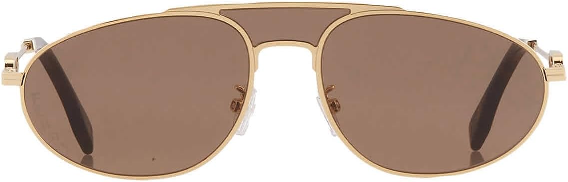 FENDI Brown Phantos Men's Sunglasses FE40072U 30E 57, Shiny Endura Gold