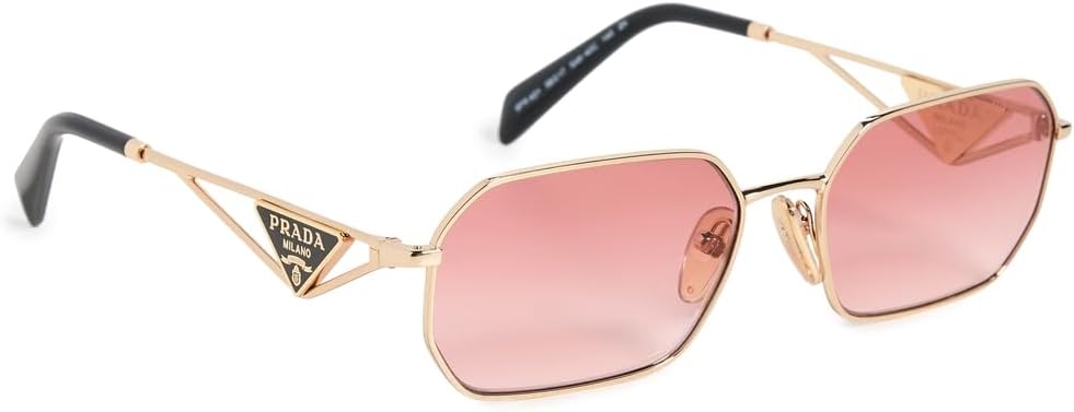 Prada Women's Rectangular Triangle Logo Sunglasses