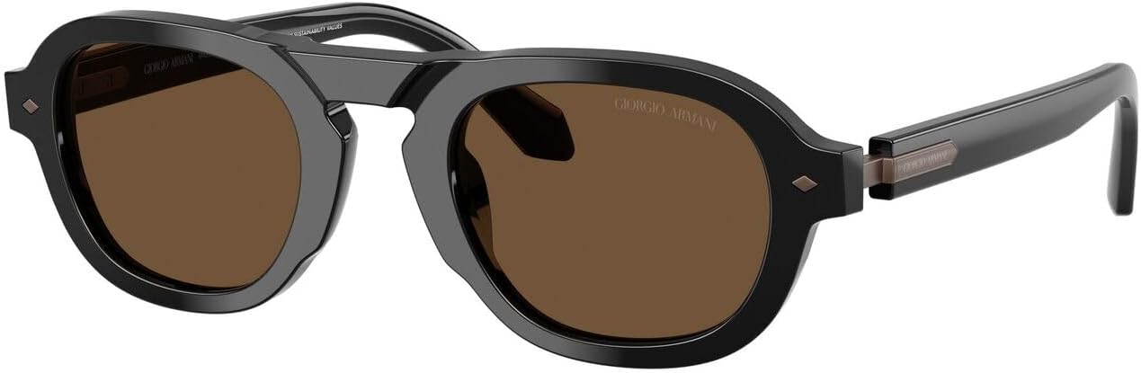 GIORGIO ARMANI Sunglasses AR 8244 587553 Black/Dark Brown Crystal Standard