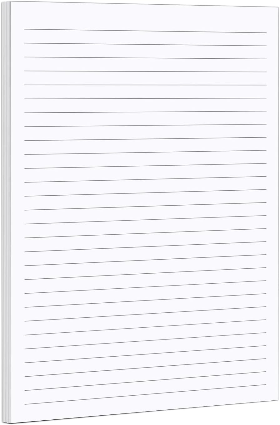 321Done Lined Notepad & Memo Pad, College-ruled Writing Pads - 50 Tear-Off Sheets, 5.5x8.5 Notepads, Note Pads, Note Paper, Scratch Pad, Plain White 70 lb Paper, Chipboard Backing, Made in USA
