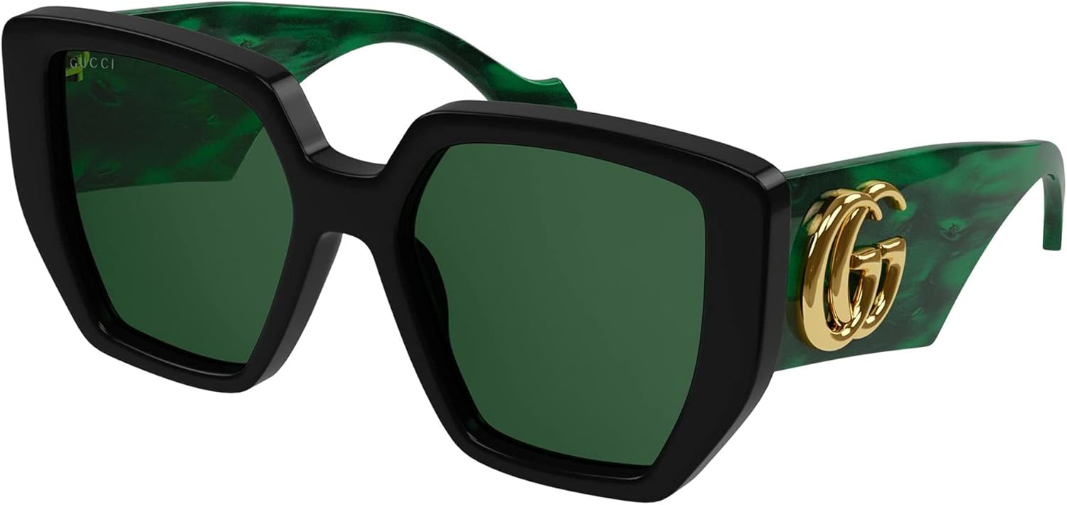 Gucci Women's Generation Bold Sunglasses, Black Green Green, One Size