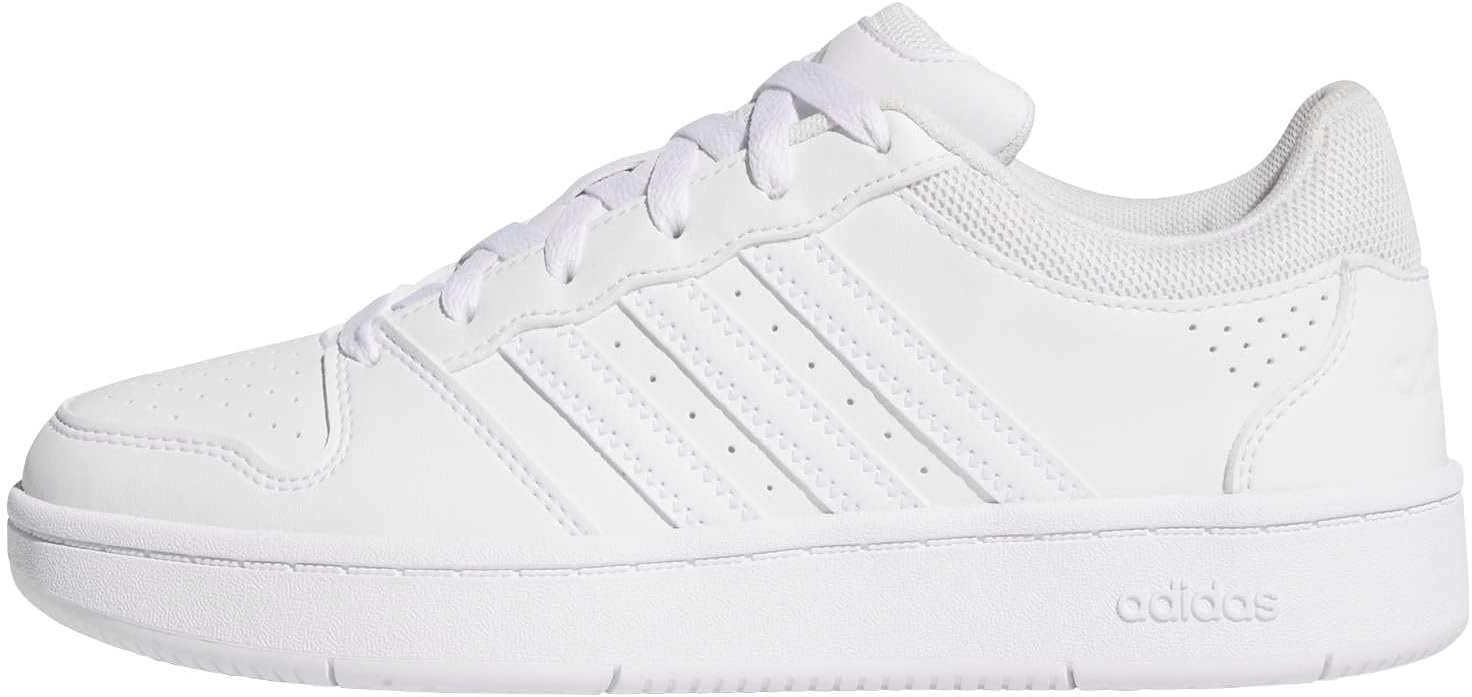 adidas Womens Hoops Classic Lace Up Sneakers Shoes Casual - White