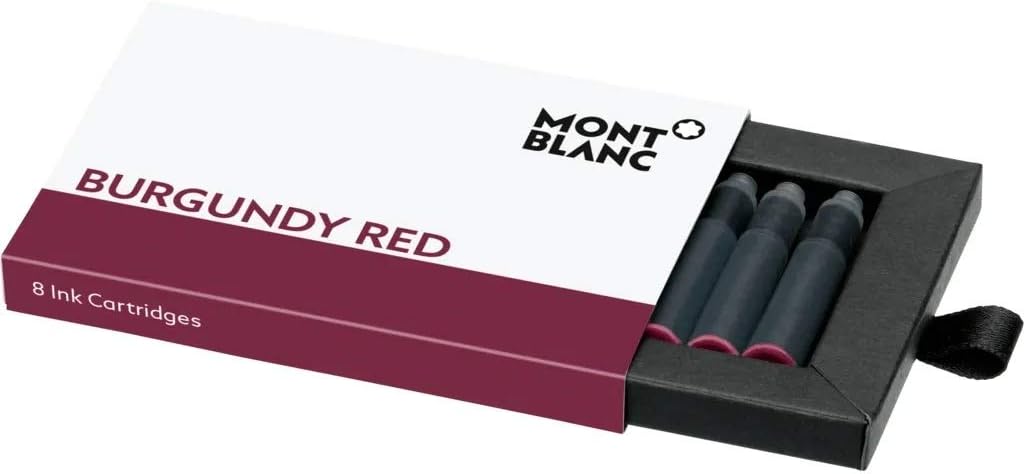 Montblanc INK CART BURGUNDY RED 1PACK=8CART PF BRAND