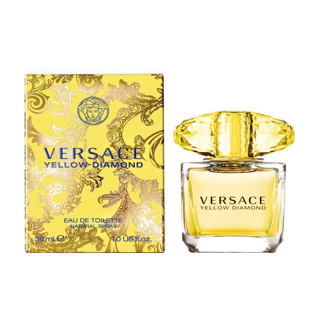Versace Eau de Toilette Spray, Yellow Diamonds, 1.0 Fluid Ounce