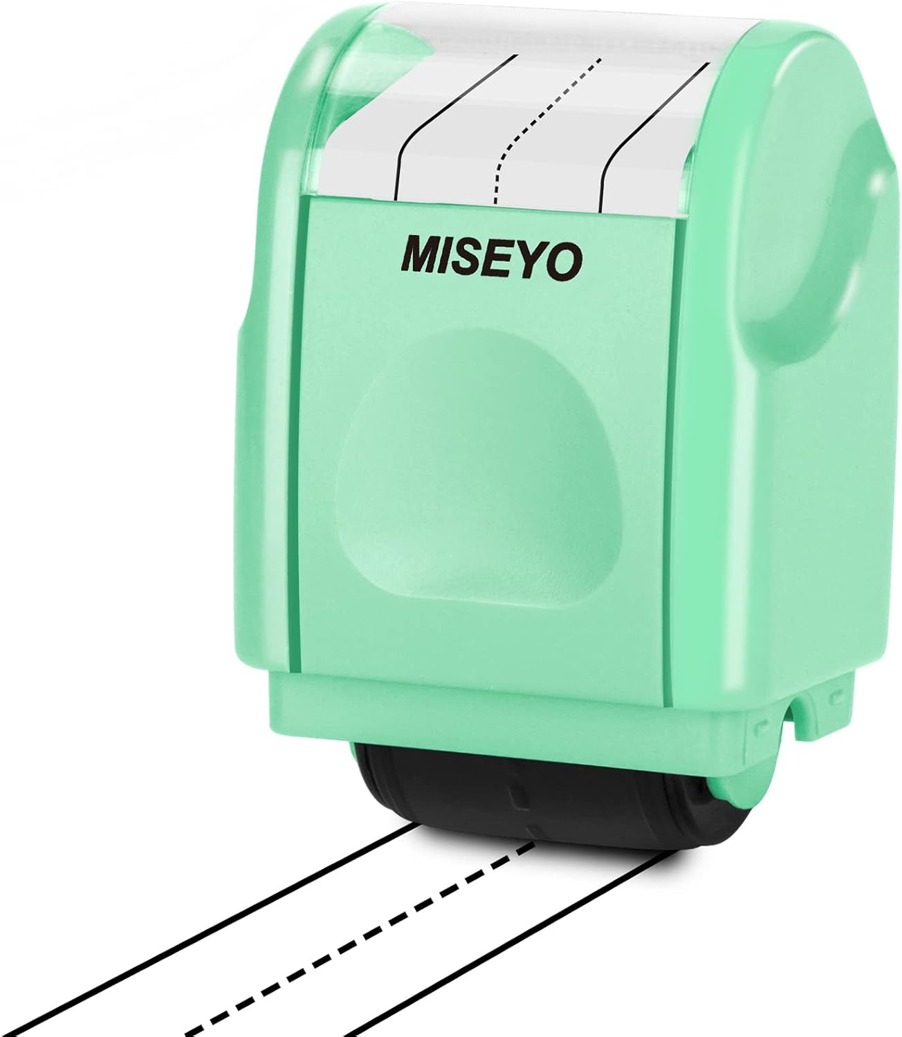 Miseyo Dashed Handwriting Lines Practice Roller Stamp,Self-Inking Line Rolling Stamps for Kids Writing-Mint Green