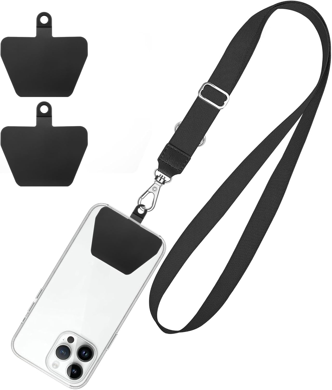 SHANSHUI Phone Lanyard, Cell Phone Tether Pads Compatible with iPhone & All Smartphones in Full Cover Cases