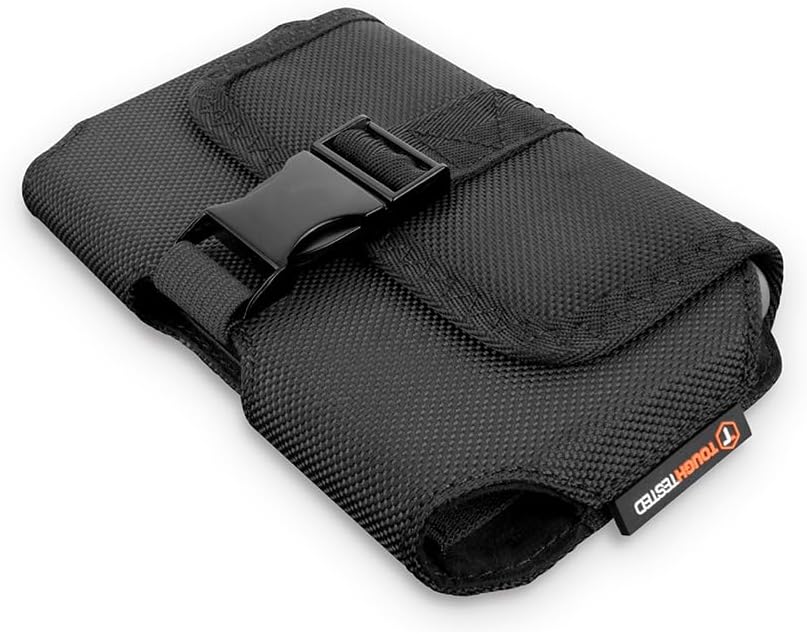 ToughTested Phone Holster - 3XL Belt Clip Phone Holder for Extra-Large Smartphones – Rugged Ballistic Nylon, Magnetic Closure, 360° Rotating Clip, Fits for iPhone 17 Pro Max, Galaxy S23 Ultra & More