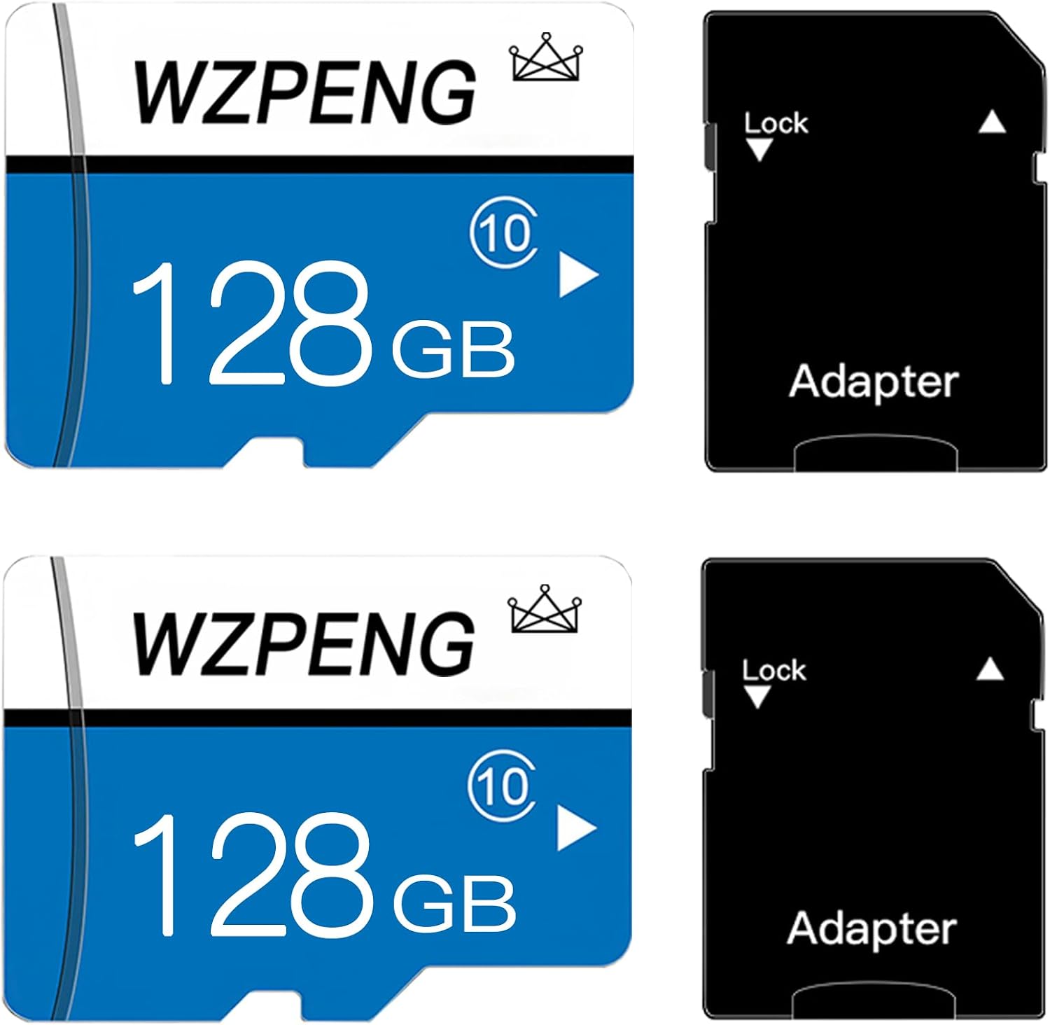 128GB Micro Sd Card Class 10 Memory Card with sd Adapter Fast Speed TF Card for Tablet/Mobile Phone/Camera -2PCS