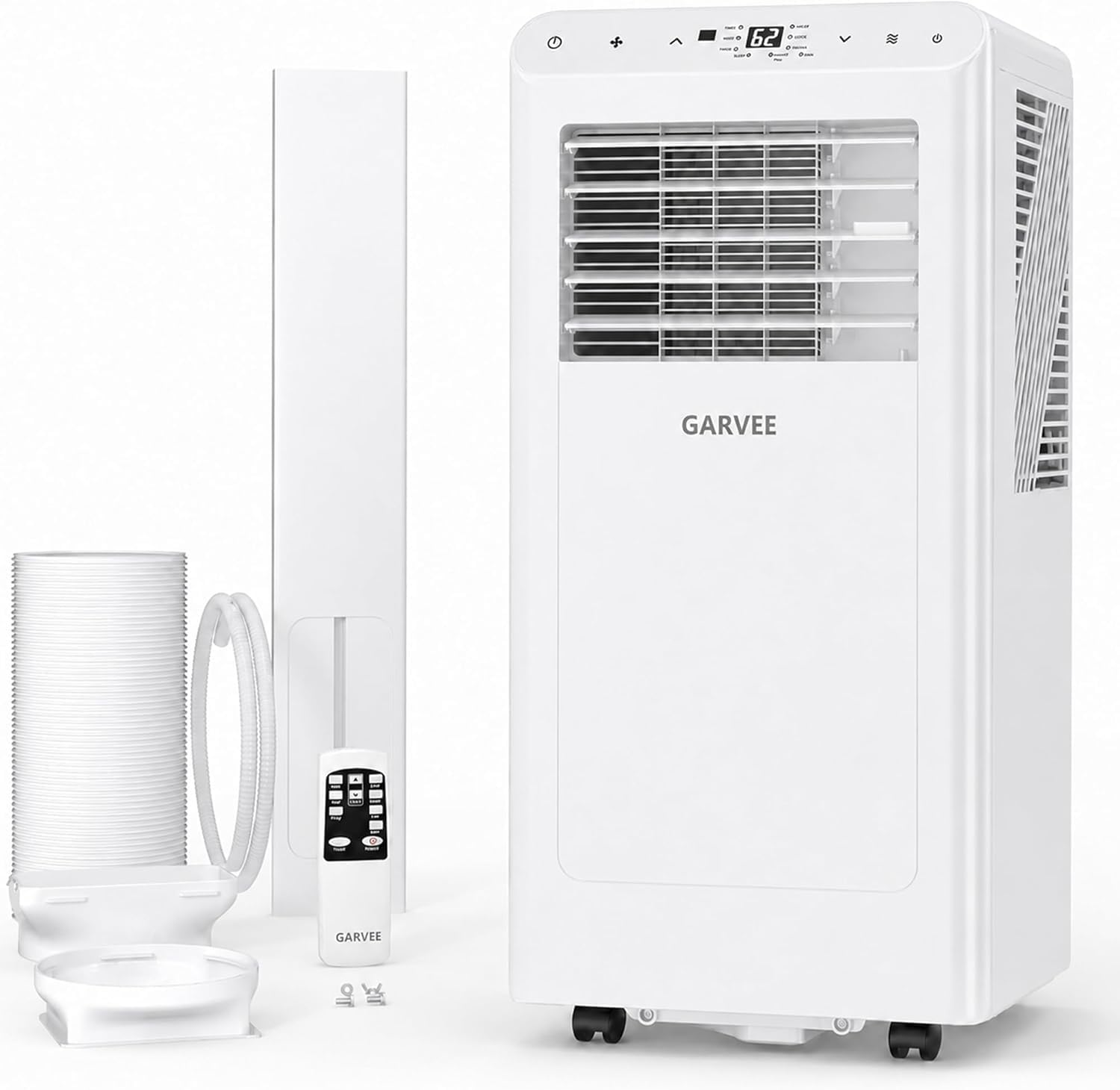 8,000 BTUs Portable Air Conditioner, 3-In-1 Portable AC Unit with Fan & Dehumidifier, Room Air Conditioner Cools Up to 350 Sq.Ft, Standing AC Unit with Remote Control & 24H Timer, for Home, Office