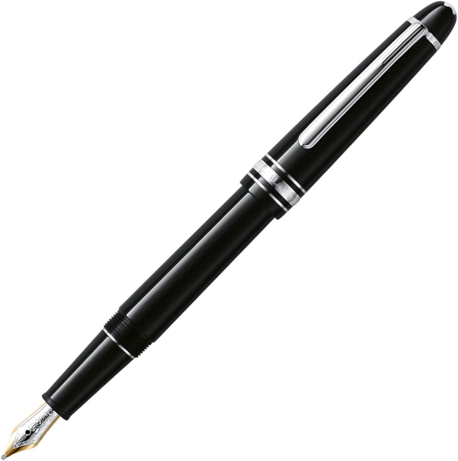 MONTBLANC 145-Meisterstuck Classique Platinum Fountain Pen, Medium Nib (106522)