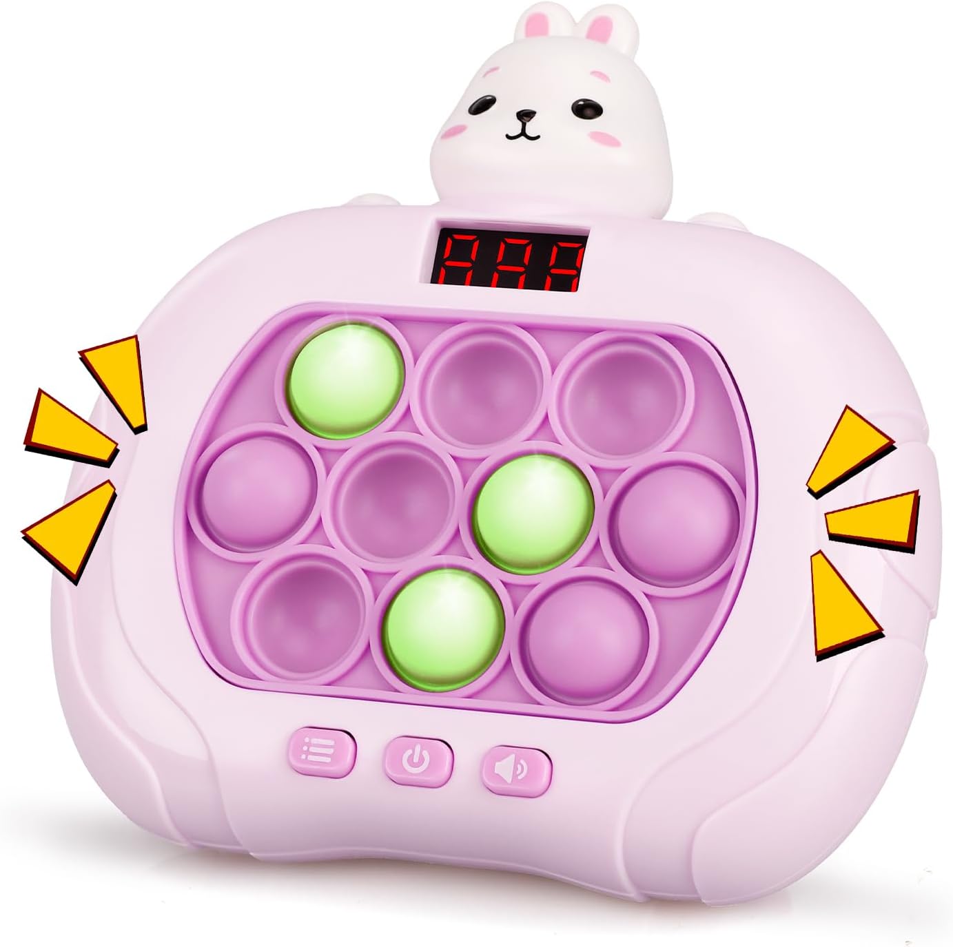 GAPER GO Fast Push Pop Game - Light Up Fidget Toy for Kids, Handheld Sensory Puzzle Game, Christmas Birthday Gifts for 3-12 Year Old Boys & Girls (Rabbit)