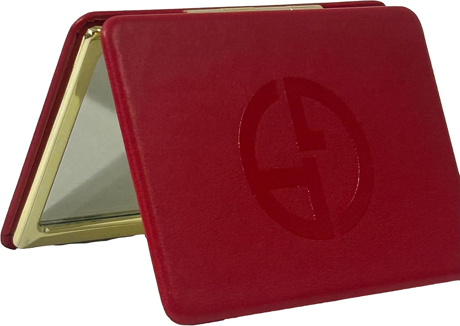 GIORGIO ARMANI Small RED Premium Beauty Mirror/Rectangular Compact Makeup Fashion Mirror Travel Size (3.5" L x 2.5" H) - 3177