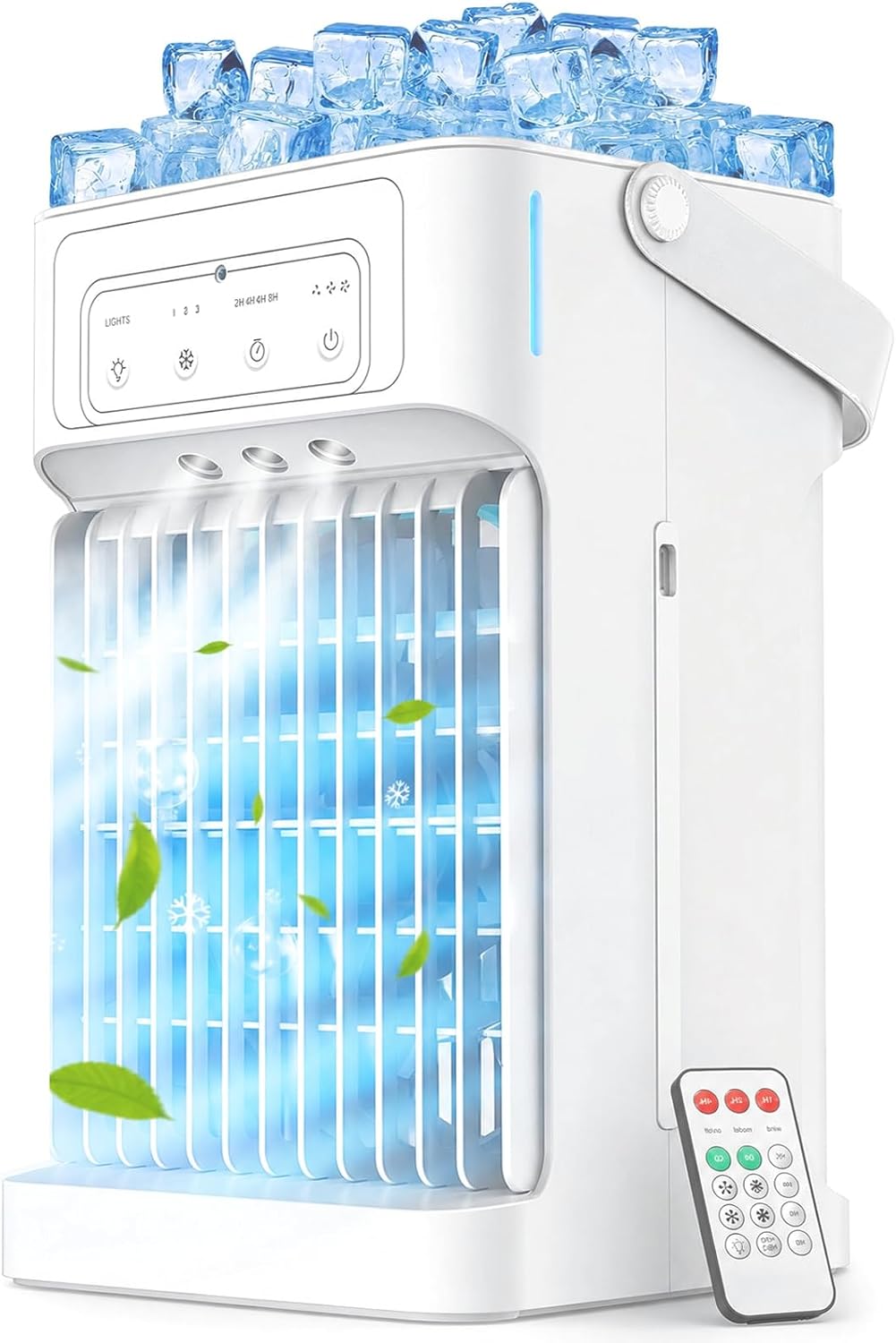 Portable Air Conditioners, 3 Speeds & 3 Mist Settings, 40oz XL Water Tank, Timer & 7-color Night Lights, Air Conditioner Portable, Personal Small Mini Air Conditioner Air Cooler for Bedroom