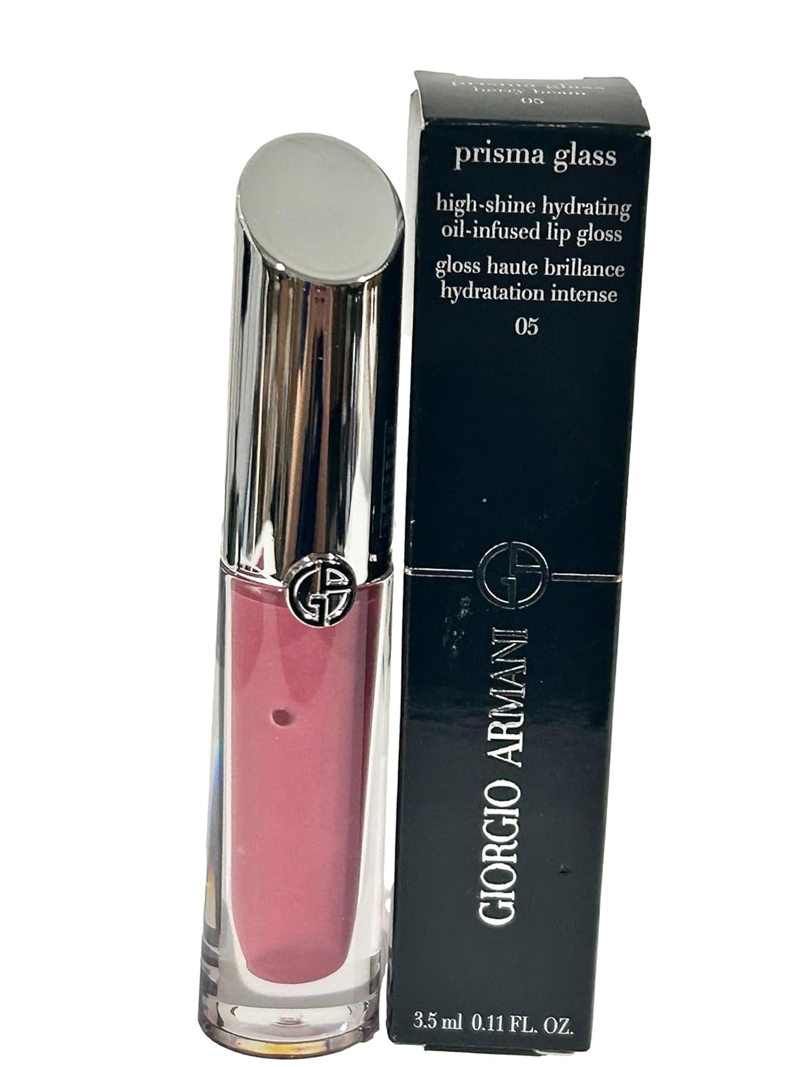GIORGIO ARMANI High Shine Oil Lip Gloss PRISMA GLASS - Color BERRY BEAM # 05-3.5 ml / 0.11 FL oz - 4405