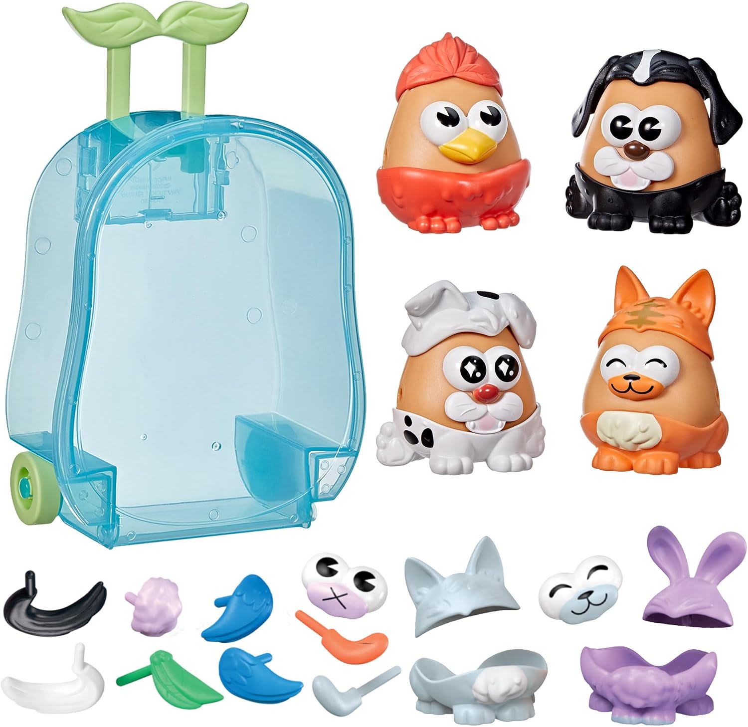 Potato Head Pet-Tato Tots, Pet-Themed Set with 31 Parts and Pieces Plus Rolling Carry Case, Easter Gift for Kids, Toddler and Preschool Toys for Girls and Boys 2 and Up (Amazon Exclusive)