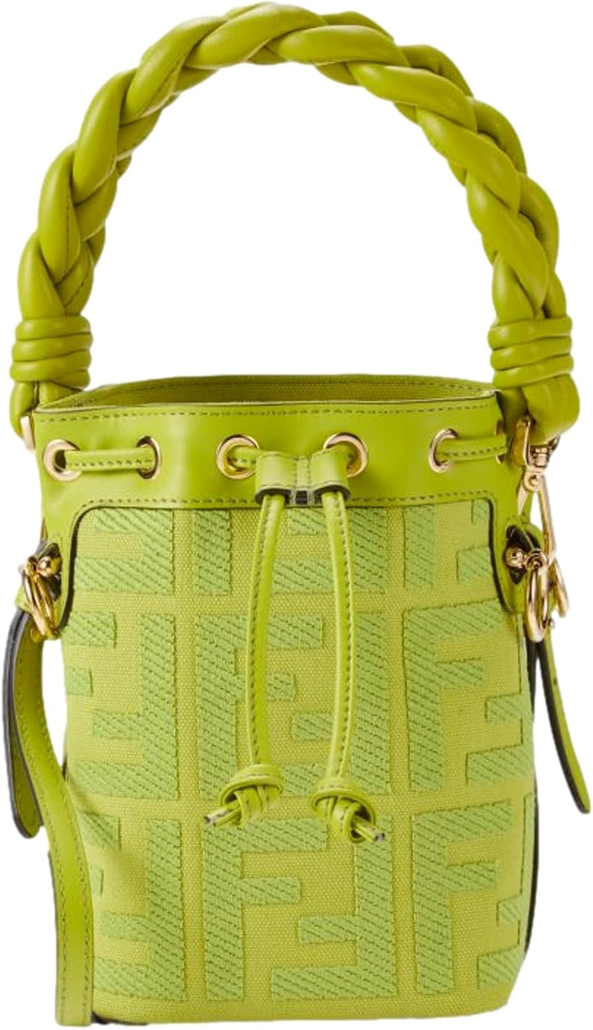 FENDI Mon Tresor FF Wasabi Green Mini Crossbody Bucket Bag 8BS010