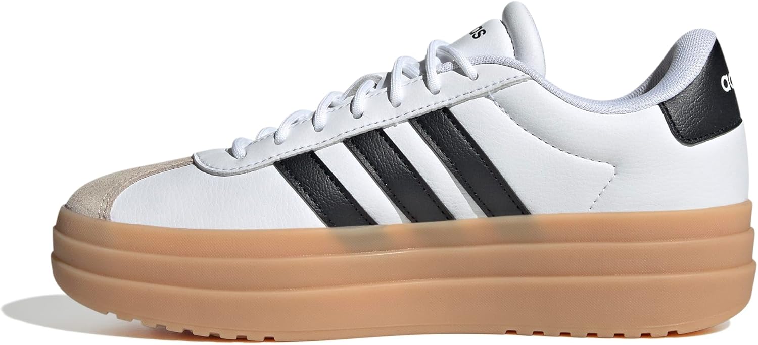 adidas Womens Vl Court Bold Lace Up Sneakers Shoes Casual - Pink