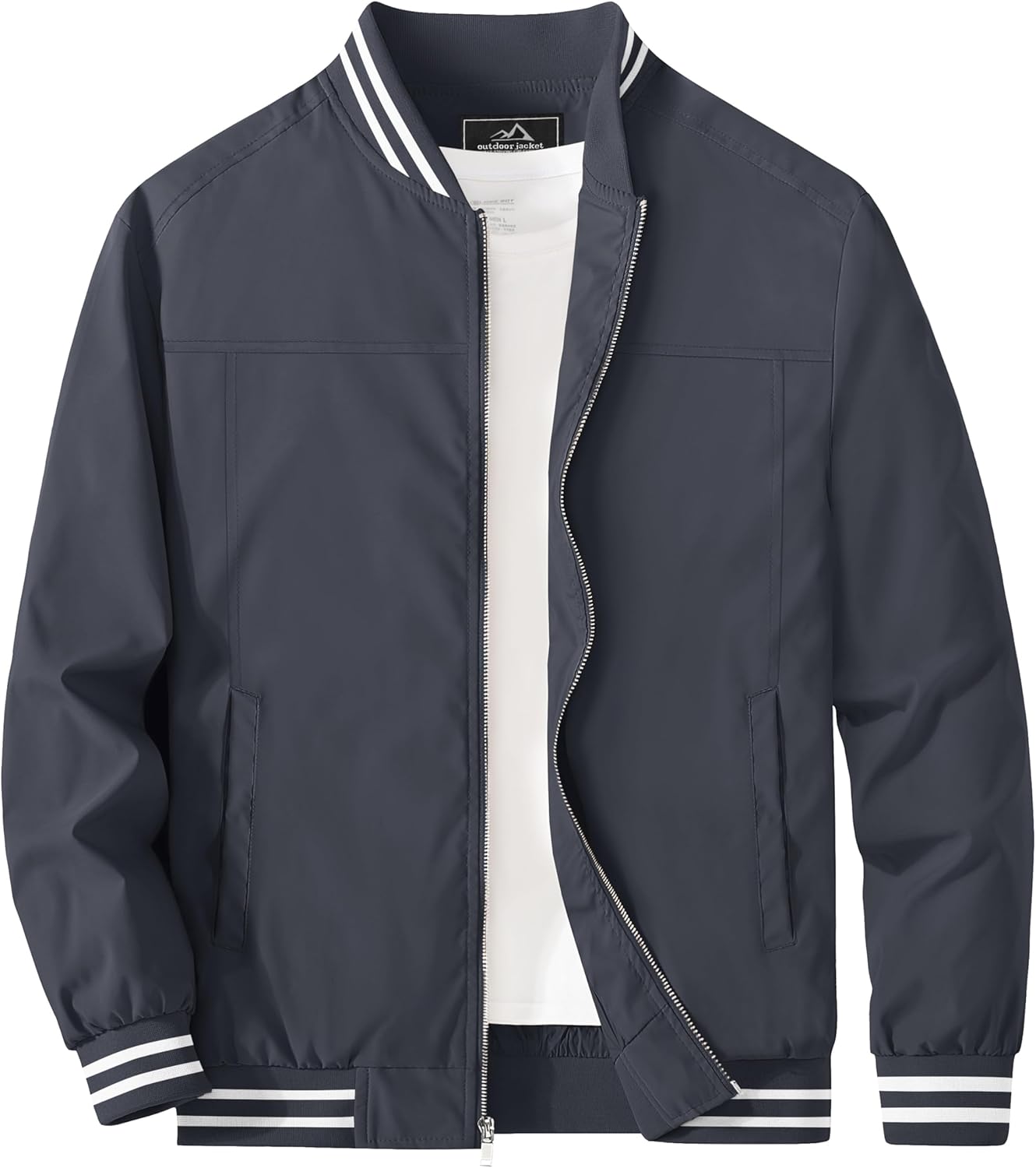 MAGCOMSEN Men's Bomber Jacket Lightweight Windbreaker Jackets Zip Up Windproof Jackets Casual Spring Fall Coat for Golf