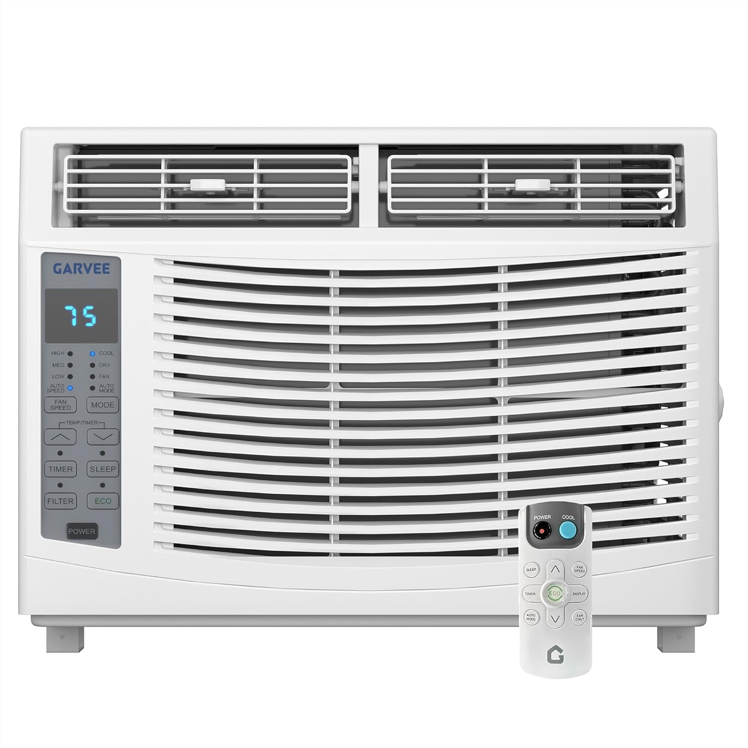 6000 BTU Window Air Conditioner, Cools Up to 250 Sq.ft., 24H Timer, Sleep Mode, Water Self Evaporation, Auto Restart, 3 Cooling & Fan Speeds, Window AC Unit for Bedroom, Office