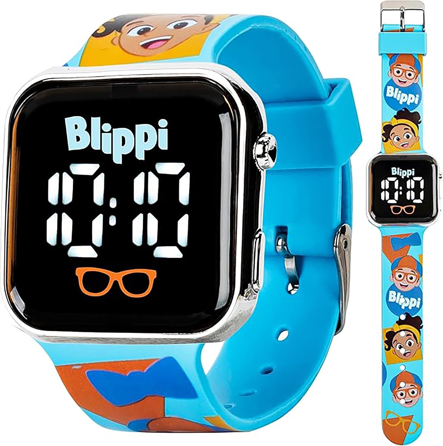 Blippi Kids LED Watch – Interactive Teaching Tool with Fun LED Lights, Durable Blue Strap, Educational Screen Time