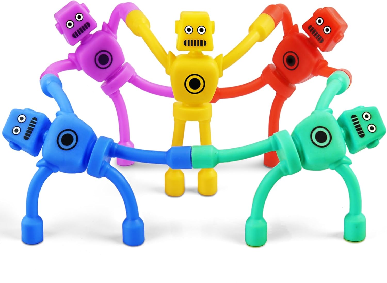 5PC Magnetic Robot Travel Toys for Kids Toddler Boys Sensory Fidget Toys Airplane Road Trip Car Travel Activities Essential Fridge Magnet Fidgets Classroom Must Have Gifts Toy for Boy 3 4 5 6 Year Old