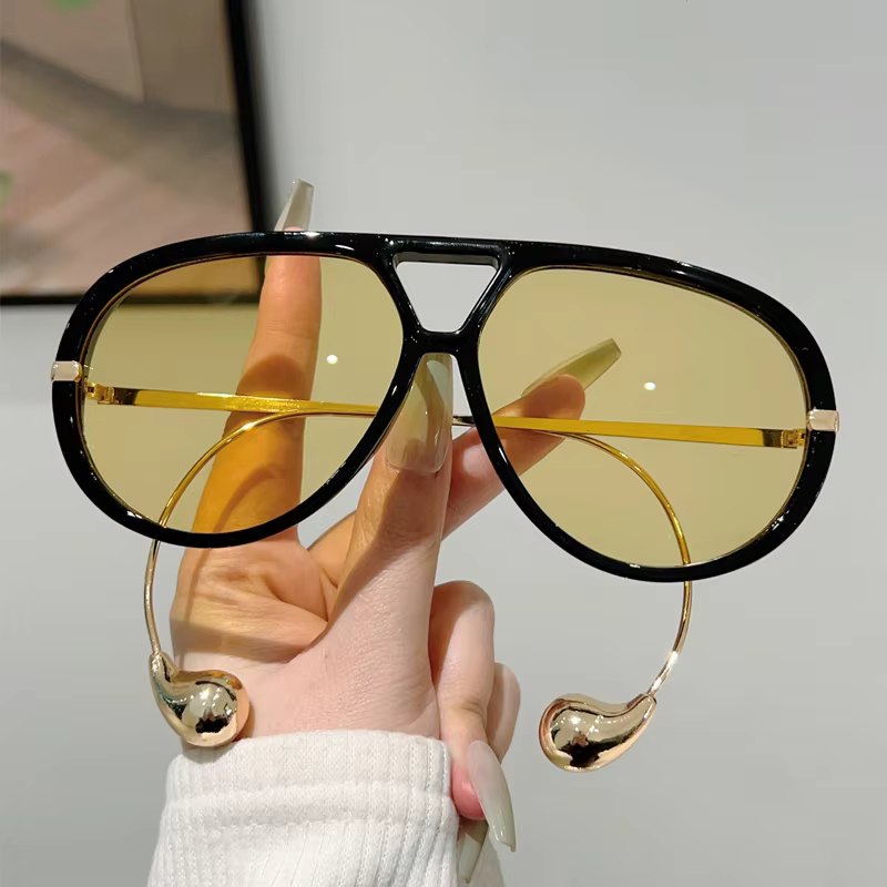 GM LUMIAS Oversized Pilot Sunglasses New in Fashion Double Bridge Gradient Sun Glasses Women Trendy Luxury Brand Design Shades - AliExpress 200000297