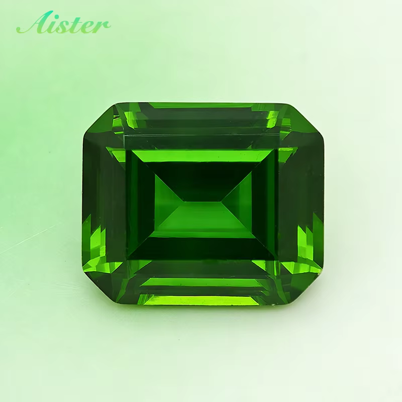 New Vivi Green Yttrium Aluminium Garnet Loose Gemstones Lab Diamonds Emerald Cut YAG Stones for Jewelry Making - AliExpress 36