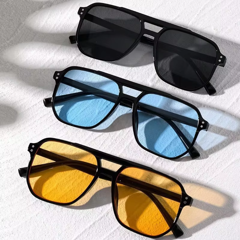 Vintage Men Women Big Sunglasses Men Square Shades Brand Designer Unisex Sun Glasses Black Lense Male Female Sunglasses UV400 - AliExpress 200000297