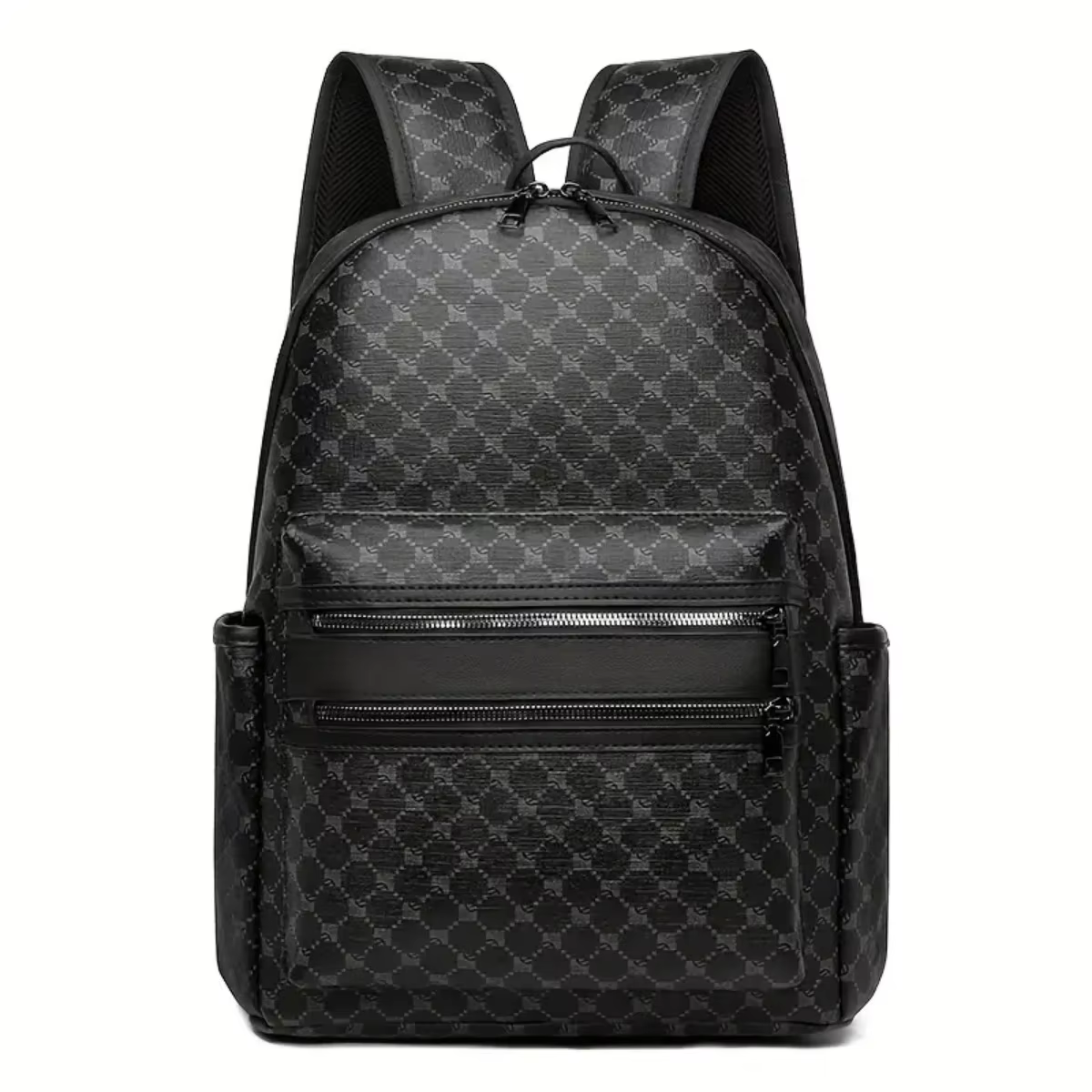 Fashionable Black Backpack, Large Capacity, with Adjustable Shoulder Straps, Multiple Compartments and Zippered Pockets, Suitable for School, Work, and Travel, Student Backpack - AliExpress 1524
