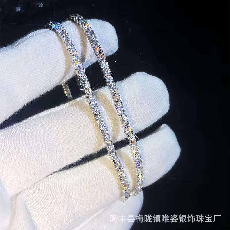 Women's PT950 Platinum 5.2CT Moissanite Starry Sky Bracelet - Minimalist Design, Luxury High-End, Good for Party & Date