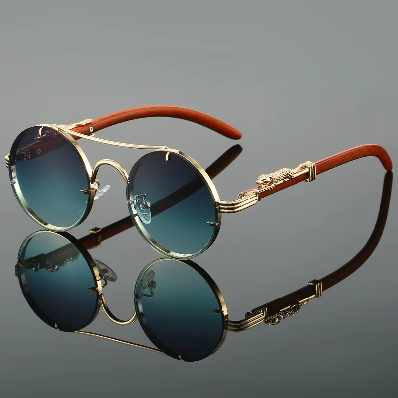 Vintage Round Sunglasses Men Fashion Double Bridge Multicolor Shades Women Retro Trendy Brand Luxury Design Sun Glasses - AliExpress 200000297