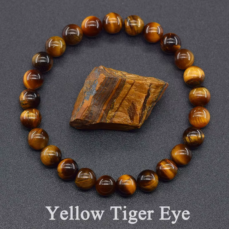 5A Natural Tiger Eye Bracelets Men Women Charm Natural Stone Jewelry Health Protection Soul Healing Couple Crystal Bead Bracelet - AliExpress 36